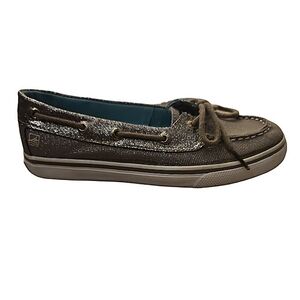Sperry - Sparkly Silver Boat Shoes - 2.5